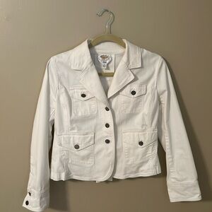 Talbots White Jean Jacket